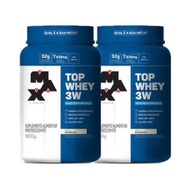 Imagem de Kit 2 X Whey Protein 3W 900g Top Whey Max Titanium Mais Performance, B