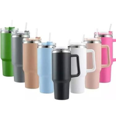 Imagem de Copo termico canecão com tampa e canudo 1200ml - sacks