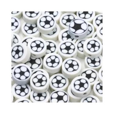 Imagem de Contas De Basquete De Argila Polimérica De 9mm 20 50 100pcs Para DIY J