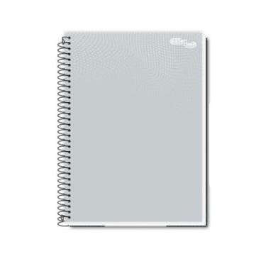 Imagem de Caderno Universitário Essenciale - 1 matéria / 80 folhas Coleção 2026 Cores Clássicas Espiral -Tamanho 20x27,5cm Capa Lisa (Cinza)