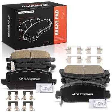 Imagem de A-Premium Conjunto de pastilhas de freio a disco de cerâmica dianteiras e traseiras compatível com modelos Honda - HR-V HRV 2016-2022, 8 peças