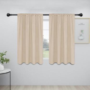 Imagem de Cortinas Easy-Going, 2 painéis, 86x114cm, bege, blackout