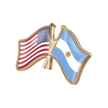 Imagem de QTAOEIONG Bandeiras dos Estados Unidos, EUA, América, EUA e muitos outros países, broche de liga de amizade com cruz, 1.3x0.9inch/32x23mm, Metal, Sem Pedra Preciosa