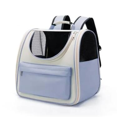 Imagem de Mochila para Animais de Estimação, Transparente e Lilás, Bolsa de Transporte com Alça Dupla (roxo)