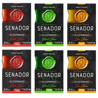 Imagem de Kit 6 Sabonete Senador Glicerinado 130g