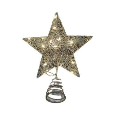 Imagem de Decoração De Estrela Pentagrama LED Brilhante Para Árvore De Natal, Ac