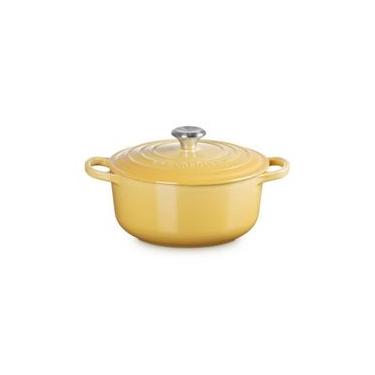 Imagem de PANELA REDONDA LE CREUSET 24CM SIGNATURE FERRO ESMALTADO CAMOMILLE 21177240074430 AMARELO CAMOMILLE