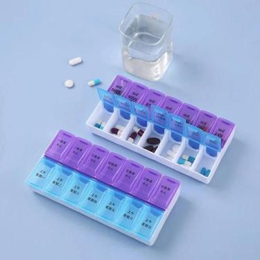Imagem de Organizador Semanal De Comprimidos Compacto Para Gestão De Medicamento