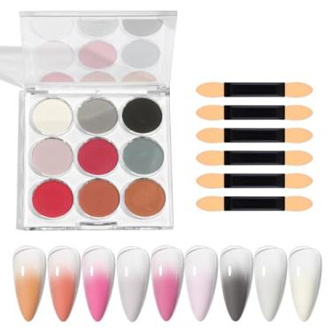 Imagem de Pó De Unhas Cromado | Acabamento Espelho -Íris | Conjunto De Pós | Pó com Glitter -Íris e Degradê Artístico para Decoração de Unhas DIY em Ocasiões Festivas como Páscoa Halloween e