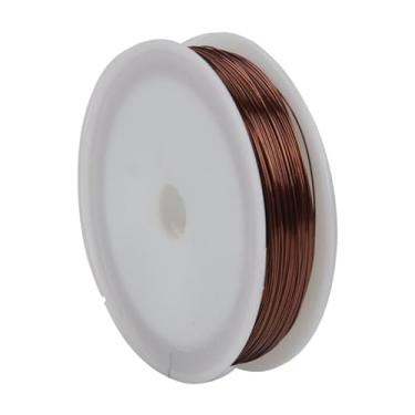 Imagem de Fio de alumínio macio de 0,5 mm para artesanato 164 pés/50 m rolo - fio dobrável para fabricação de joias, embrulho de arame, contas, escultura, modelagem e arranjos florais (cor: marrom)