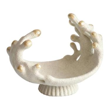 Imagem de predolo Bandeja Organizadora de Perfumes e Bijuterias, Prato Decorativo Nórdico para Joias, Chaves, Brincos, Pulseiras e Festas, 26cmx22.5cm