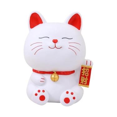 Imagem de Generic Cofrinho Gato da Sorte Artesanal Ornamento Desenho Animado Cofrinho Estátua para Centro de Mesa Escritório Lareira Armário Estante