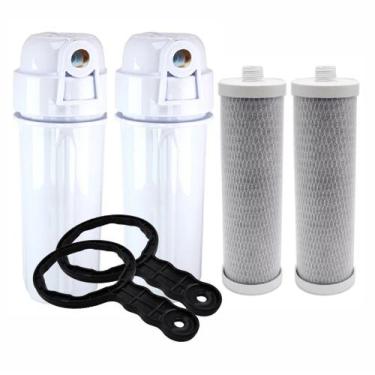 Imagem de 2 Filtro Caixa Dágua Ponto De Entrada 9 1/2" ou 3/4"+ Refil - Lulo Blo