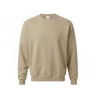 Imagem de Moletom Careca Liso Feminino Inverno Flanelado Casual Quente Confortáv