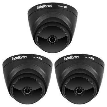 Imagem de Kit 3 Câmeras Multi HD 2 Megapixels 20m VHD 1220 D BLACK Intelbras