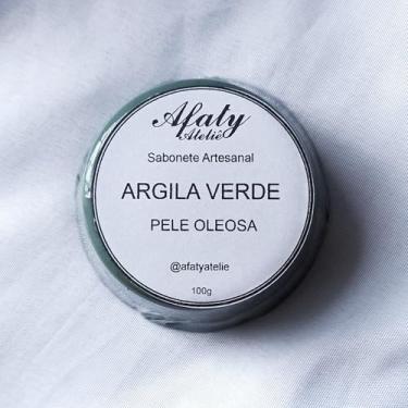 Imagem de Sabonete de Argila Verde para Peles Oleosas, 100g - Afaty Ateliê