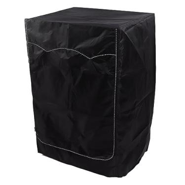 Imagem de Generic Capa para Máquina de Lavar Roupa, à Prova D'água, à Prova de Poeira, para Lavadora e Secadora de Carga Frontal, Proteção Solar para Banheiro, Cozinha, Varanda, Beirais Pretos (63 x 68 x 100