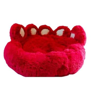 Imagem de Cama pata nuvem colchão caminha para cachorro gato(VERMELHO,80cm G)