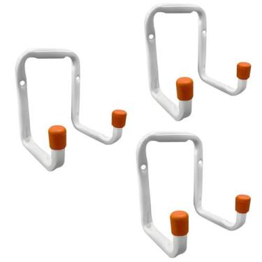 Imagem de Kit 3 Ganchos Suportes De Aço Multiuso Para Parede para Bike Escada Ma