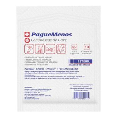 Imagem de Compressa De Gaze Estéril Texmed 11 Fios 10 Envelopes 100 Un