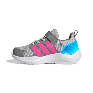 Imagem de adidas Tênis infantil unissex Lightorama, Cinza/rosa lúcido, 13.5 Little Kid