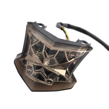 Imagem de KIBERNIX Conjuntos de luz traseira compatíveis com Z900 2017-2024 / Z650 2017-2019 / EX 650 EX650 ER6F 2017-2019 / ZH2 2020-2024 Luz traseira de LED integrada com lente verde piscante de seta