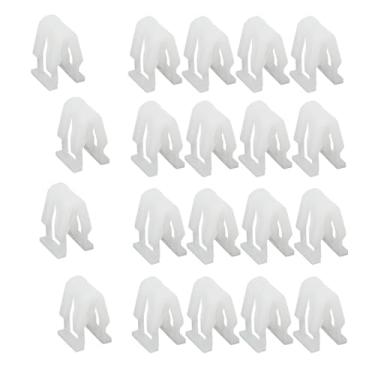 Imagem de Icyfond 20 peças de clipes de carro, clipe de acabamento de painel automático de elasticidade de nylon, retentor de console frontal de carro em forma de U, fecho de painel de rádio DVD com encaixe de