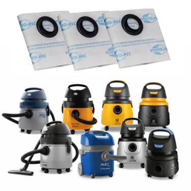 Imagem de Conjunto 9 Sacos Descartáveis para Aspirador de Pó - Compatível com Eletrolux Hidrovac Acqua Power Flex A10 GT Refil