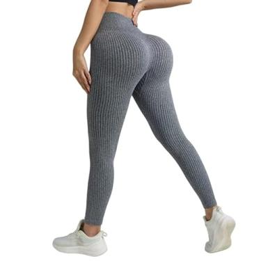 Imagem de tincolia Calça de ioga fitness sem costura cintura alta push up legging feminina super elástica academia treino meia-calça - 1-G (63-75 kg)