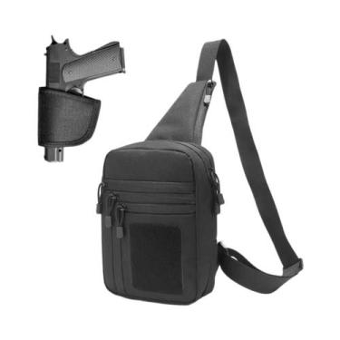 Imagem de Bolsa Tática Transversal Masculina Para Porte Velado De Armas De Fogo 