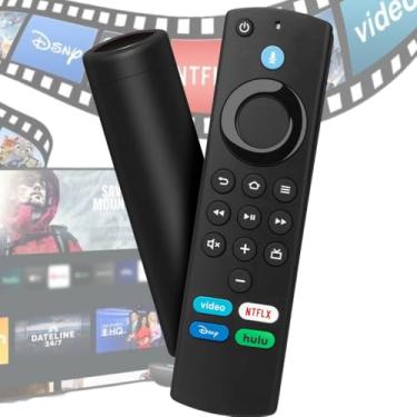 Imagem de Controle Remoto com Comando de Voz e Bluetooth Alexa, Compatível Fire TV Stick Lite, Full HD, 4K e 4K Max (1ª à 3ª Geração), Botões Netflix Prime Video Disney+