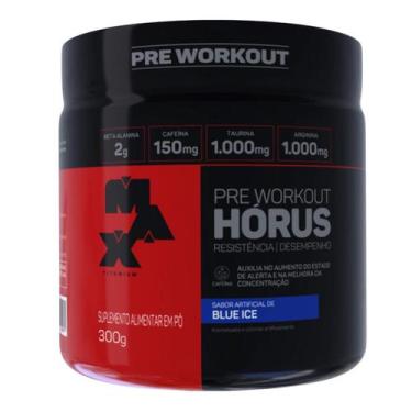 Imagem de Pré Treino Horus PreWorkout 300g Max Titanium, Blue ice