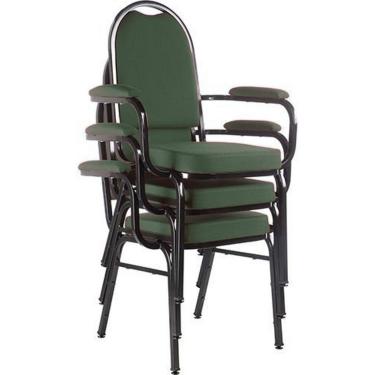 Imagem de Kit com 3 Cadeiras para Auditório Linha Hotel Verde