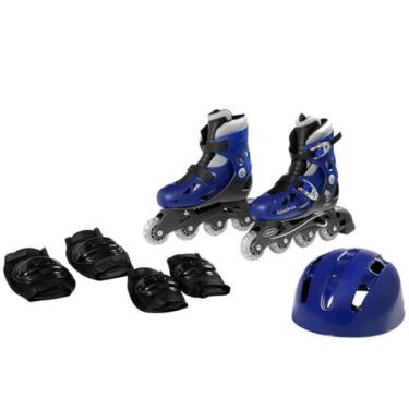 Imagem de Patins Ajustavel C/Acessorios Azul 38-41 - Fenix AD01