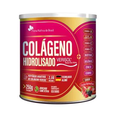 Imagem de 2x Colageno Hidrolisado Verisol Frutas Vermelhas 250g Flora nativa do 