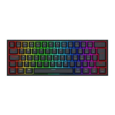 Imagem de Teclado Mecânico Redragon Alcor, RGB, ABNT2, Switch RPC Linear, Tri-Mode, Preto
