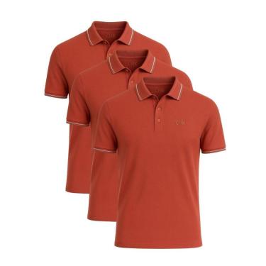 Imagem de Kit 3 Camisas Polo Masculina Básicas Crocker-Masculino