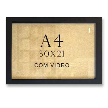 Imagem de Moldura A4 Certificado Com Vidro 30x21 Foto Luxo 3 Cores - decorary de