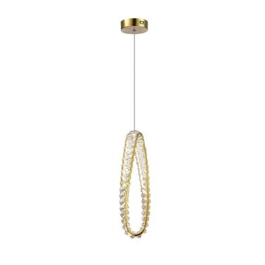 Imagem de Pendente Moderno Cristal Walo Dourado Led 3000K Mais Luz
