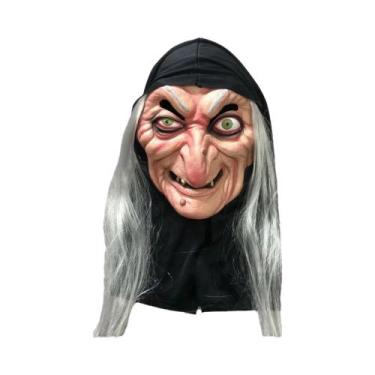 Imagem de Máscara De Látex De Bruxa De Terror De Halloween, Capacete De Látex De