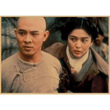 Imagem de Pôster com pintura em papel Jet Li Vintage Kung Fu 30x42cm