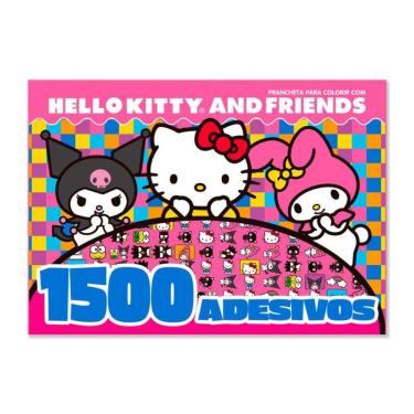 Imagem de Hello Kitty and Friends Prancheta para Colorir com 1500 Adesivos