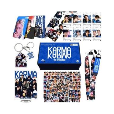 Imagem de Caixa De Presente Do Álbum KARMA Do Stray Kids Com Adesivos E Fotos Do