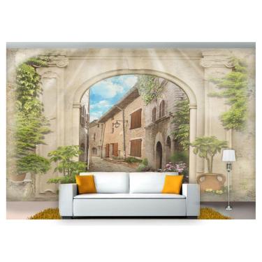 Imagem de Papel De Parede Paisagem Digital Rua Européia  Dah03