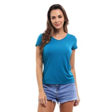 Imagem de Camiseta Feminina Gola V Básica Confortável-Feminino