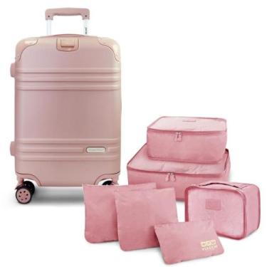 Imagem de Mala de Viagem Bordo Pequena Mão Rígida ABS 10 KG Aprovada Rodinha Kit