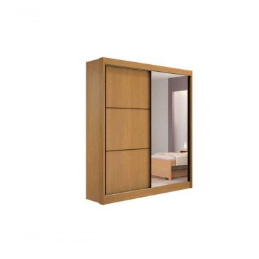 Imagem de Guarda Roupa Solteiro 2 Portas 3 Gavetas - Atenas-cinamomo - Móveis D`doro