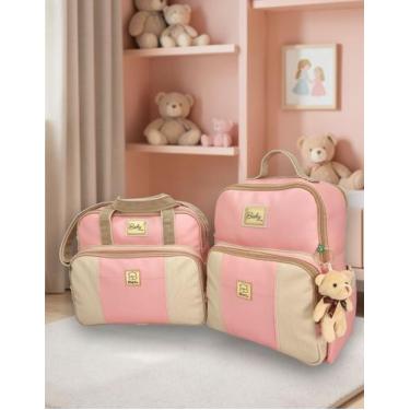Imagem de Kit Bolsas Média e Mochila Maternidade Bebê Enxoval + Trocador Miellu 