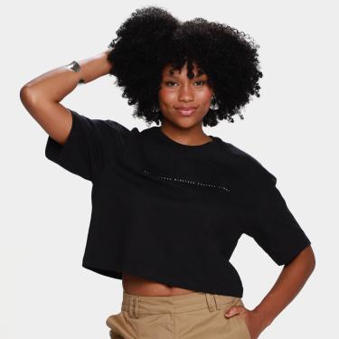 Imagem de Camiseta Cropped Calvin Klein Embossed Feminina-Feminino