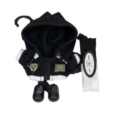 Imagem de Conjunto De Moletom E Calça Labubu Vermelho Com Zíper, Faixa De Cabelo